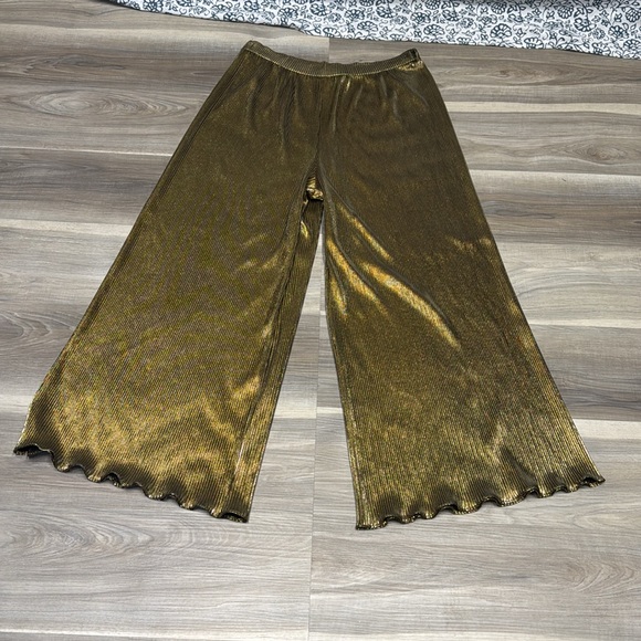 Vintage wide leg gold pants size 8 - Picture 4 of 7
